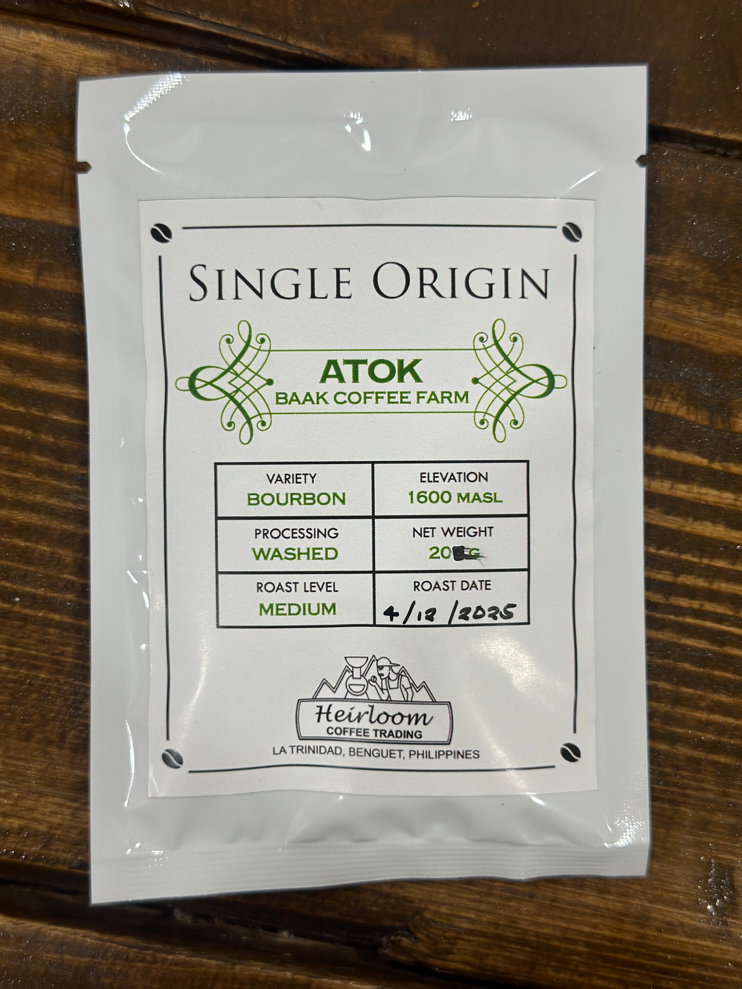 Coffee Bean Packets 20g
