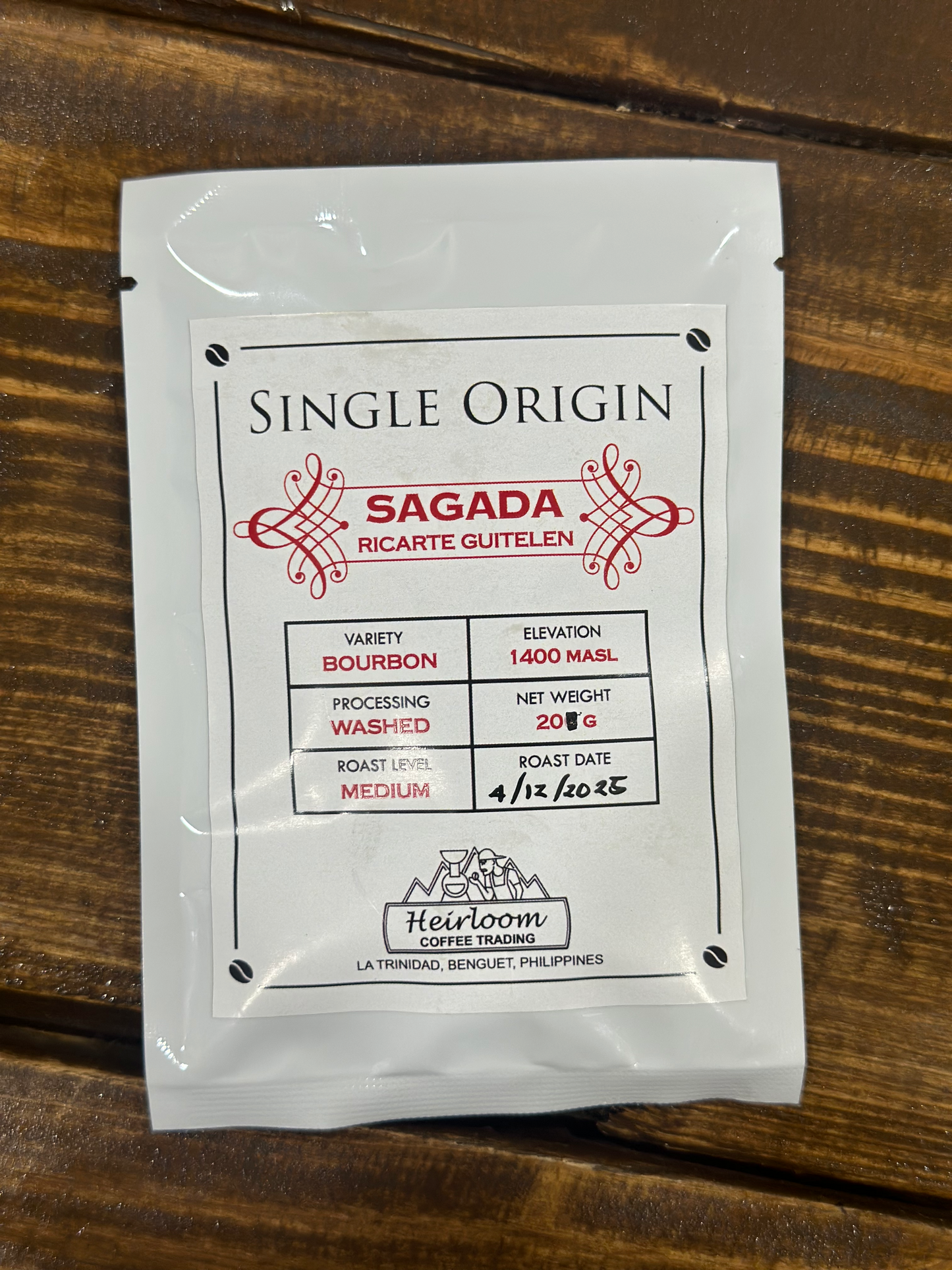Coffee Bean Packets 20g